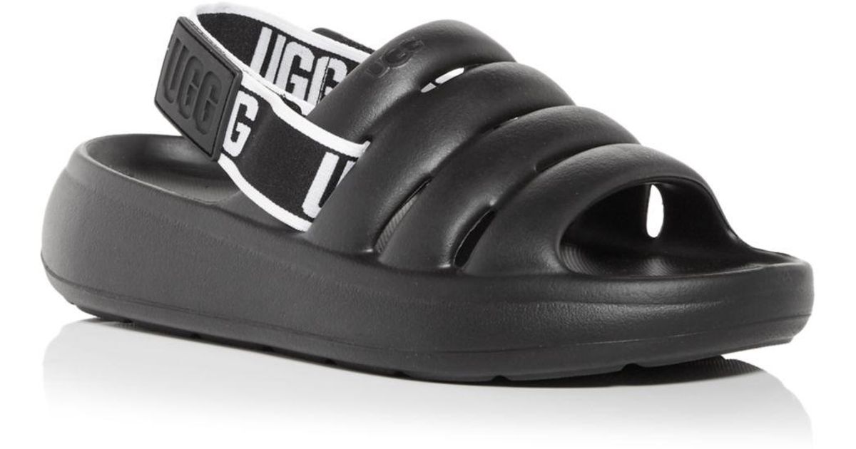 UGG Sport Yeah Slingback Sandals in Black - Lyst