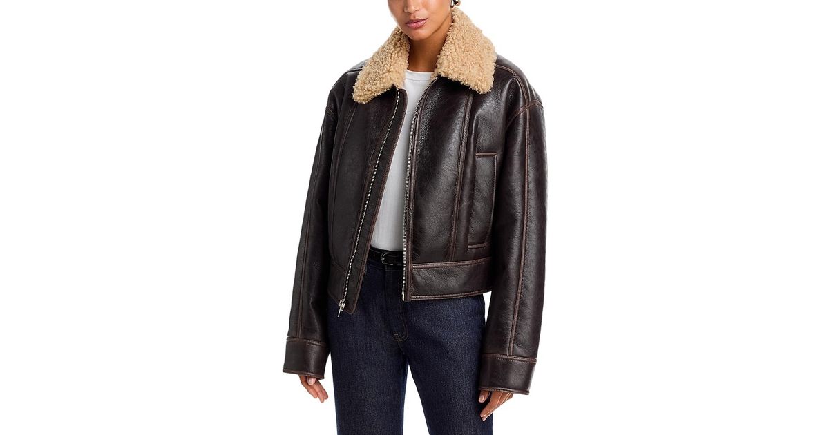 A.L.C. A. L.C. Stevie Faux Leather Jacket in Black | Lyst UK