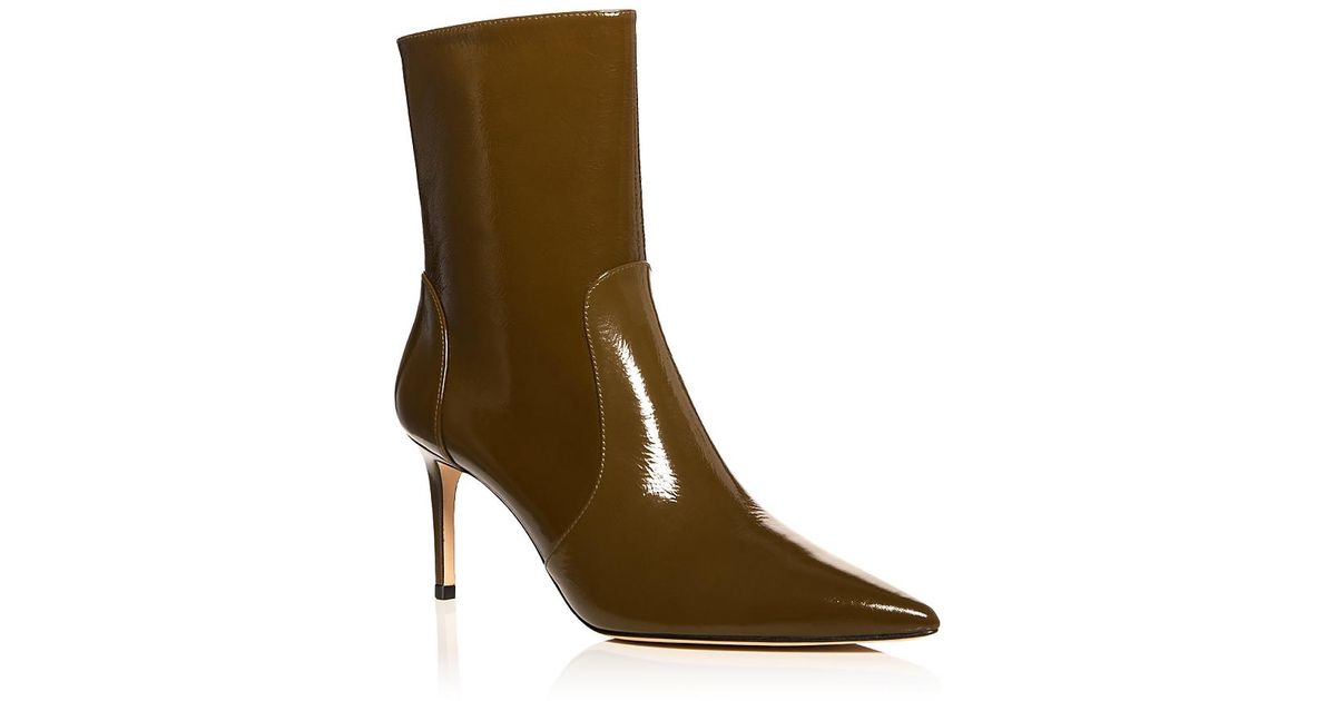 Stuart Foot Stuart Weitzman Power Zip 75 Ankle Boots in Brown | Lyst