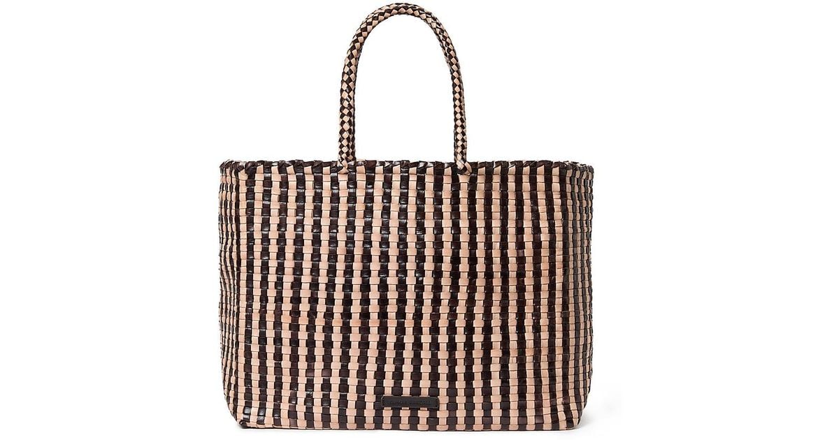 Loeffler Randall Small Woven Leather Tote in Black | Lyst UK