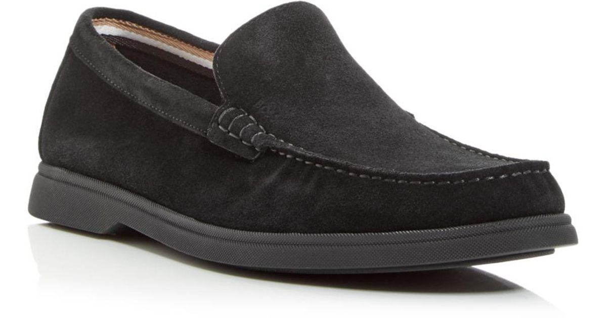 BOSS by HUGO BOSS Sienne Moc Toe Loafers in Black for Men Lyst