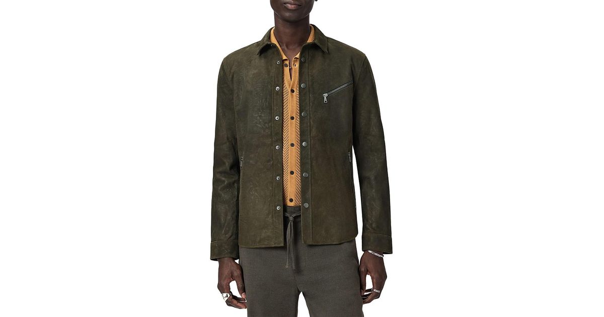 John Varvatos Kadd Zip Pocket Shirt in Black for Men | Lyst