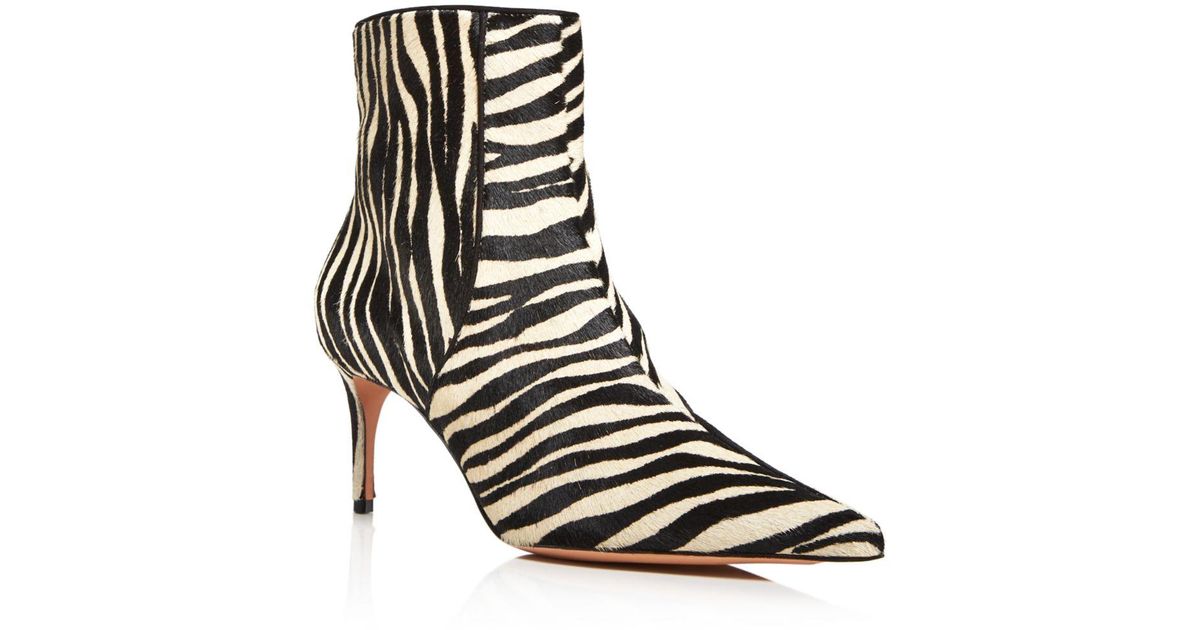 zebra print booties shoes