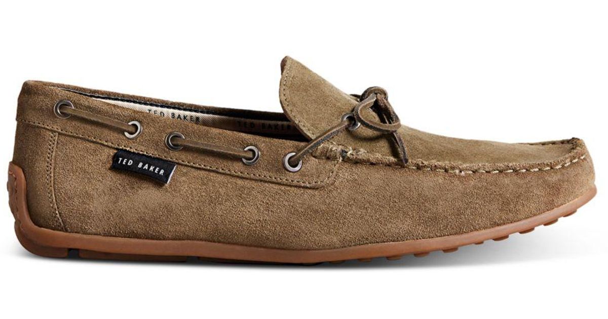 Ted Baker Kenney Suede Boat Shoes in Brown for Men | Lyst