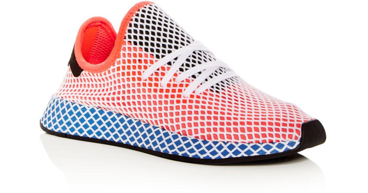 adidas Rubber Shoes Deerupt Runner Red Blue White Size 8 for Men | Lyst
