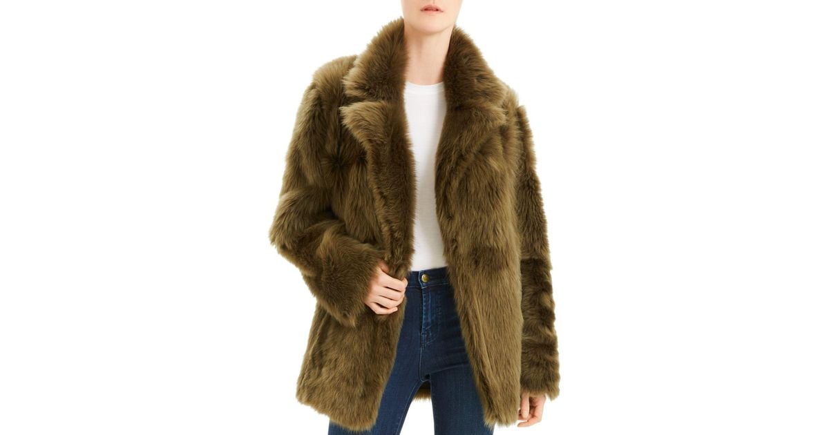 theory reversible shearling coat