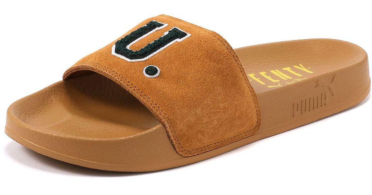 puma men's leadcat suede slide sandal