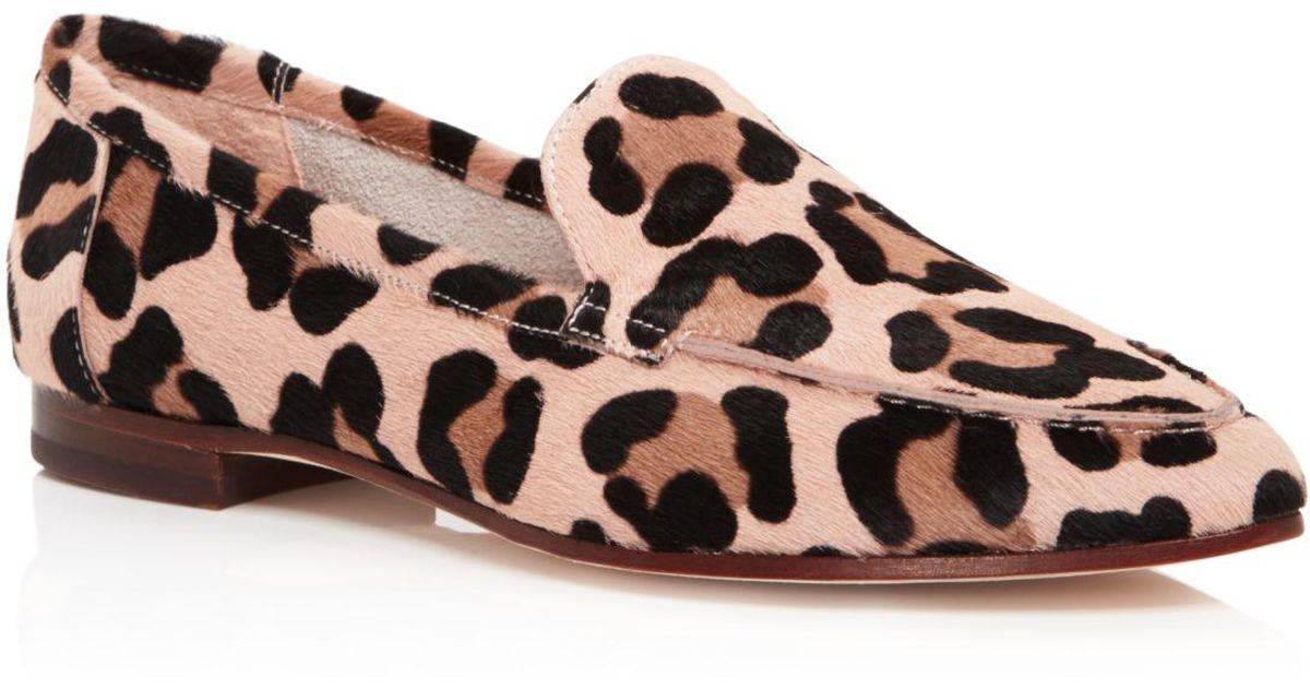 holland leopard print calf hair and leather loafer
