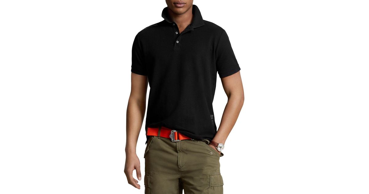 Polo Ralph Lauren Cotton Rlx ClarusÂ® Polo Shirt in Black for Men | Lyst