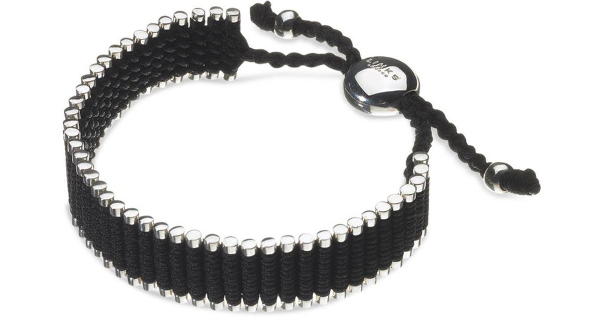 Links Of London Wide Friendship Bracelet Black Lyst
