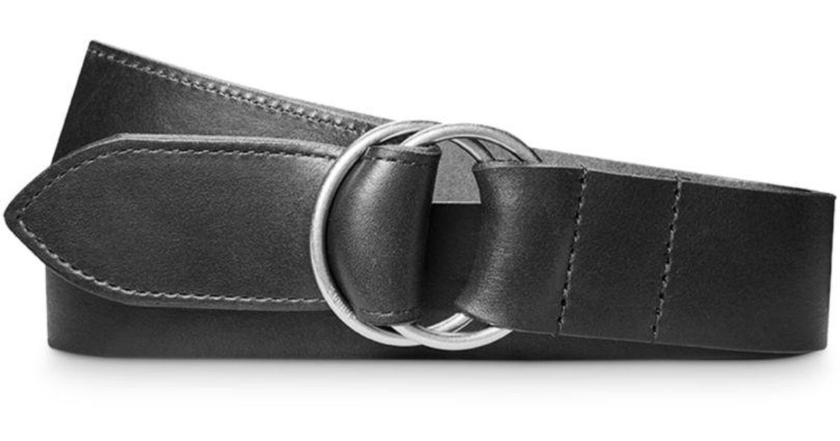 Shinola Leather Double Ring Belt in Black for Men Lyst