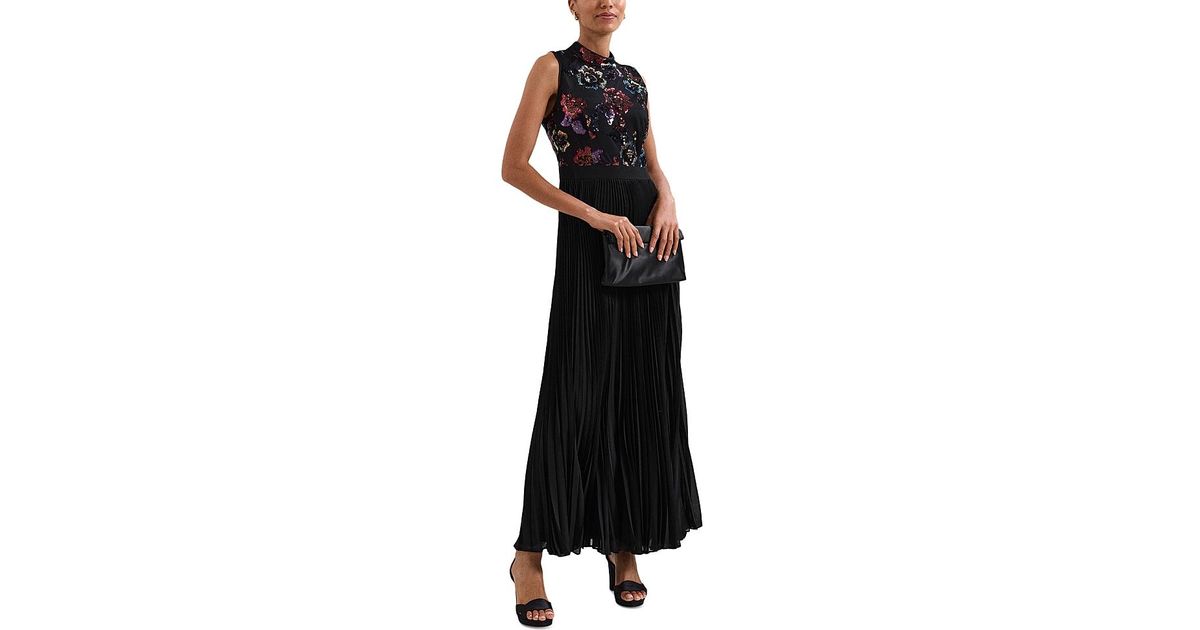Phase Eight Lela Sequin Maxi Dress in Black | Lyst