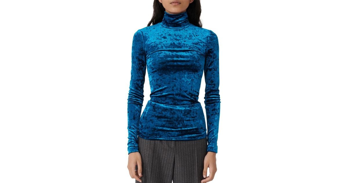 crushed velvet turtleneck