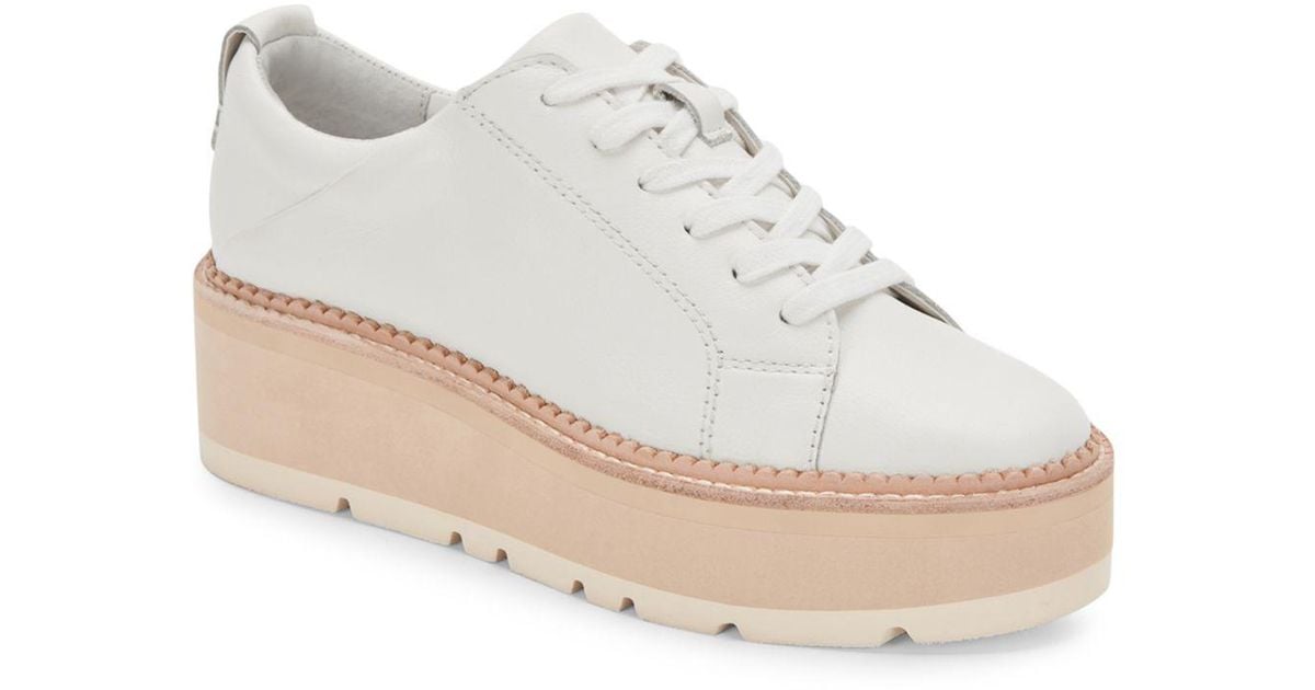 Dolce Vita Toyah Lace Up Platform Sneakers in White | Lyst