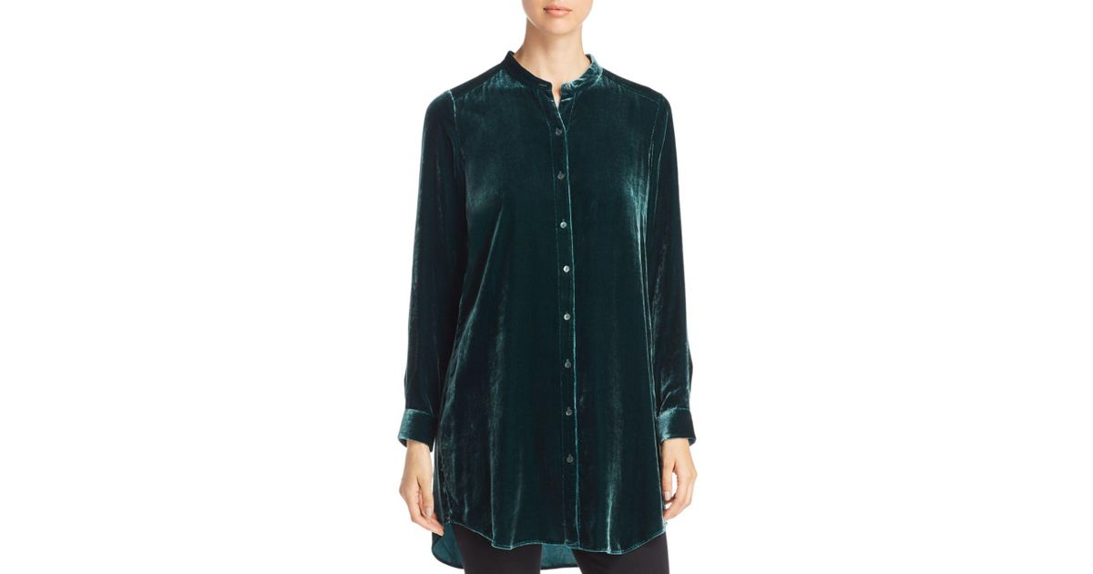 eileen fisher velvet tunic top