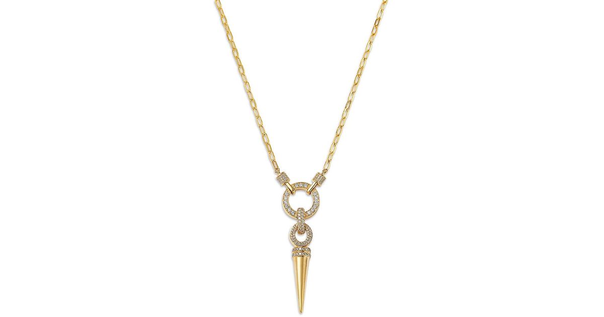 Bloomingdale's Fine Collection Diamond Spike Statement Necklace in ...