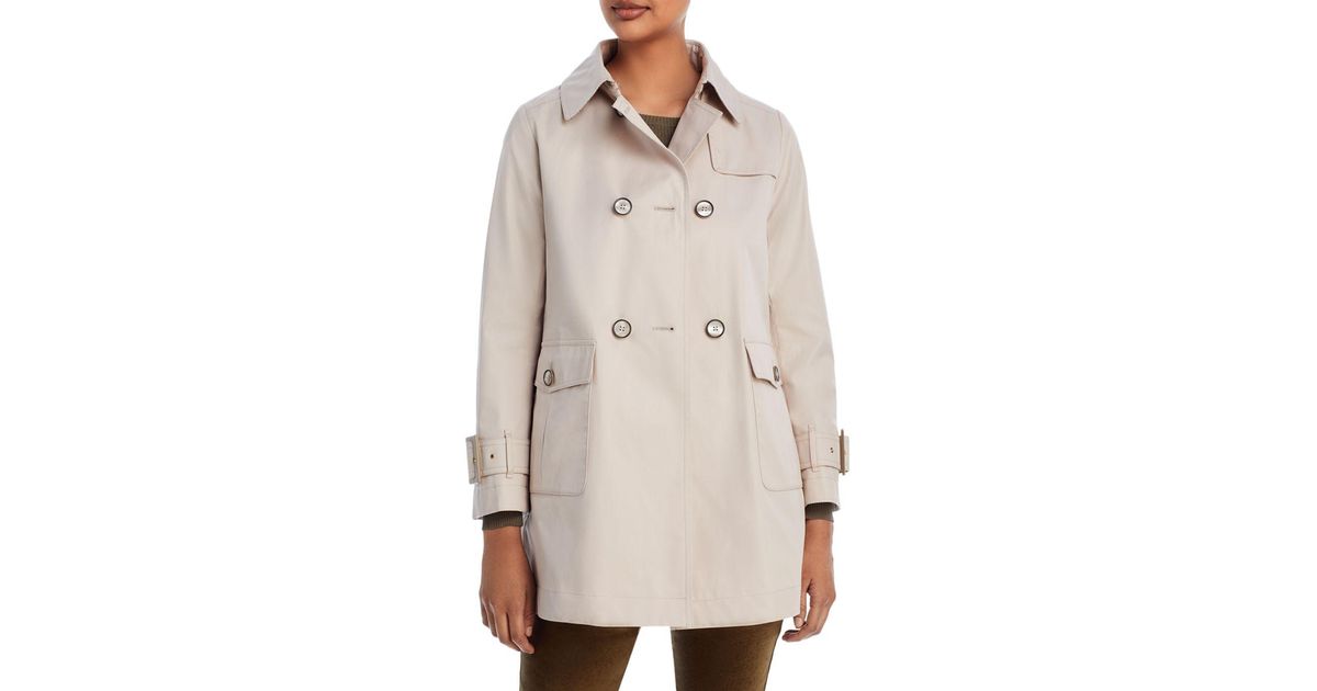Herno Monogrammed Double - Breasted Trench Coat in Gray | Lyst