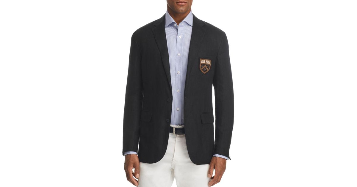polo blazer with crest