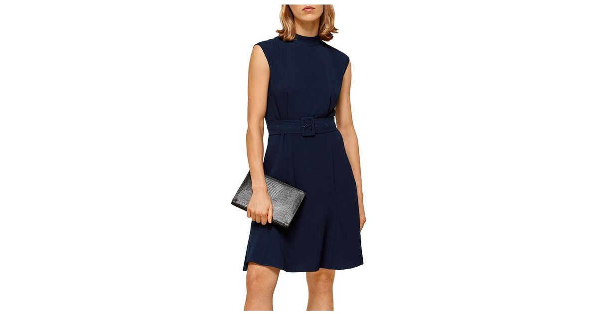 navy blue whistles dress