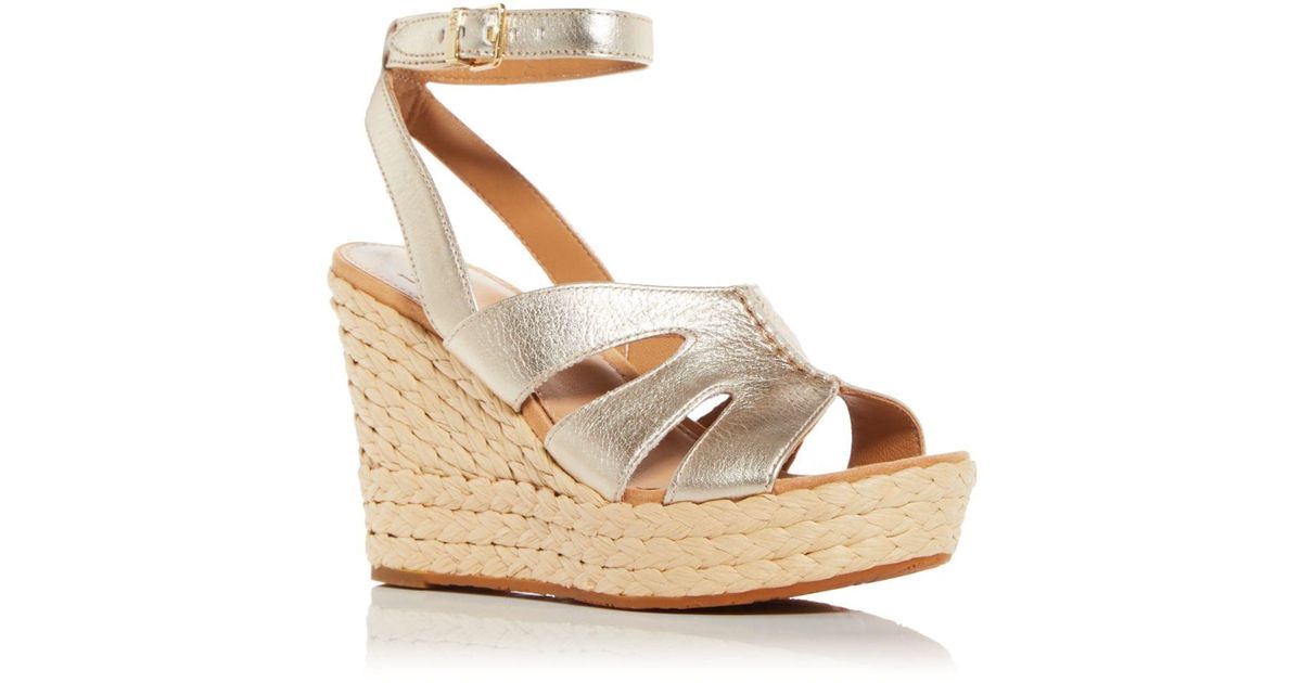 UGG Careena Platform Wedge Espadrille Sandals in Metallic Lyst
