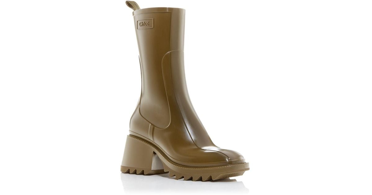 chloe betty lace up rain boots