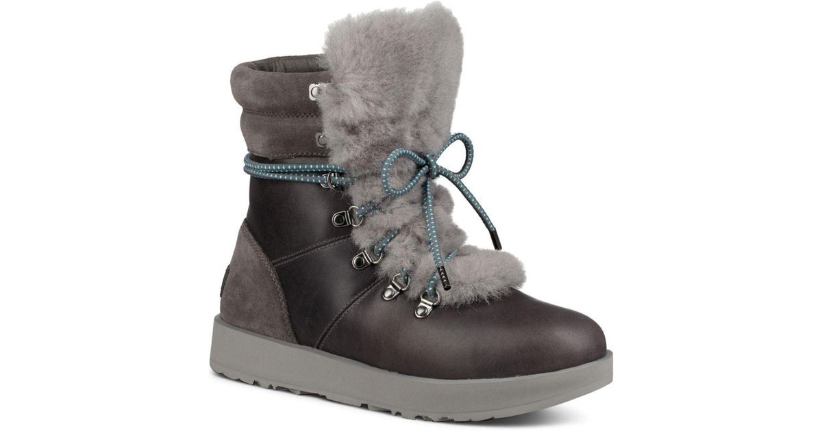 vicki waterproof leather & sheepskin boots