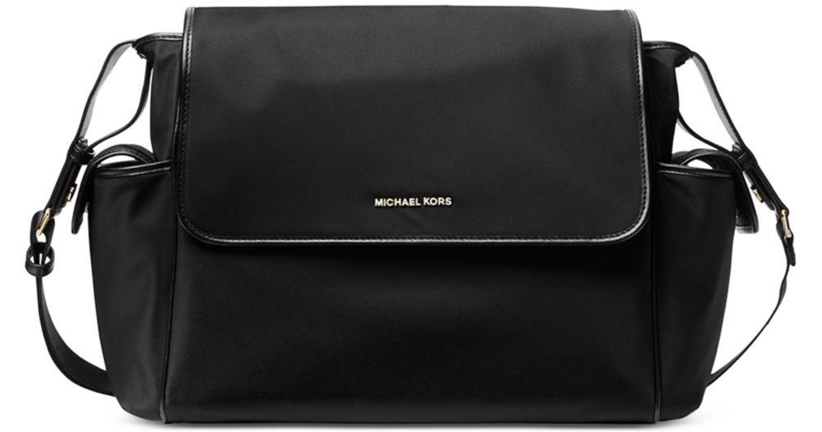 Michael Kors Michael Large Nylon Messenger Diaper Bag in Black Lyst