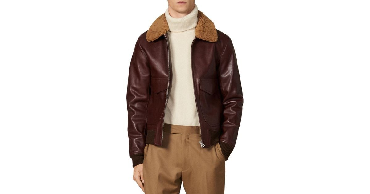 sandro shearling jacket