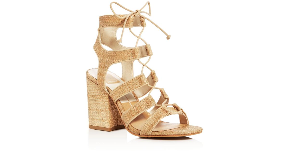 raffia block heel sandal