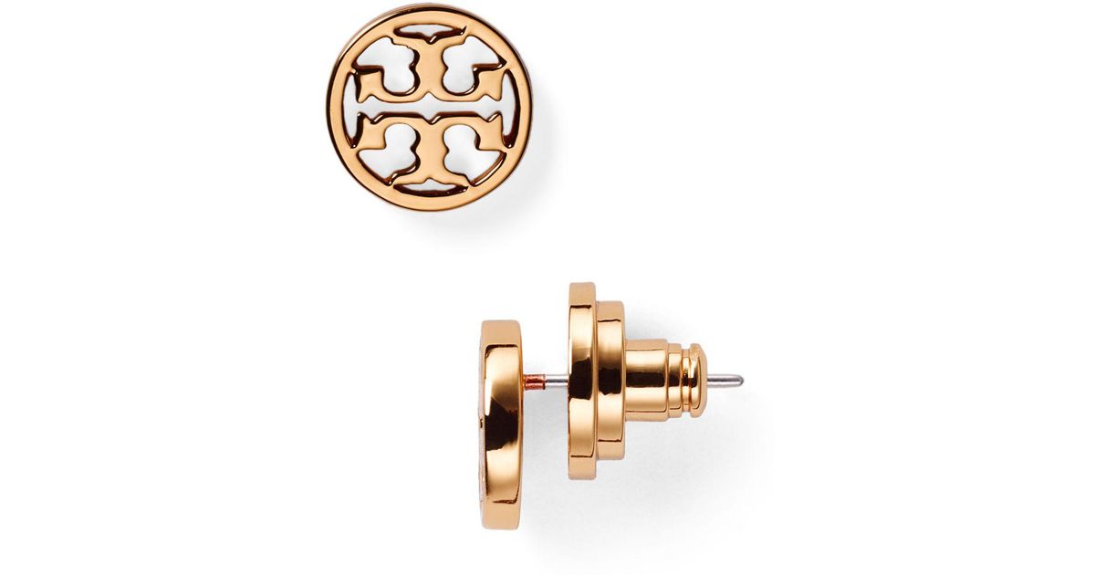 tory burch rose gold studs