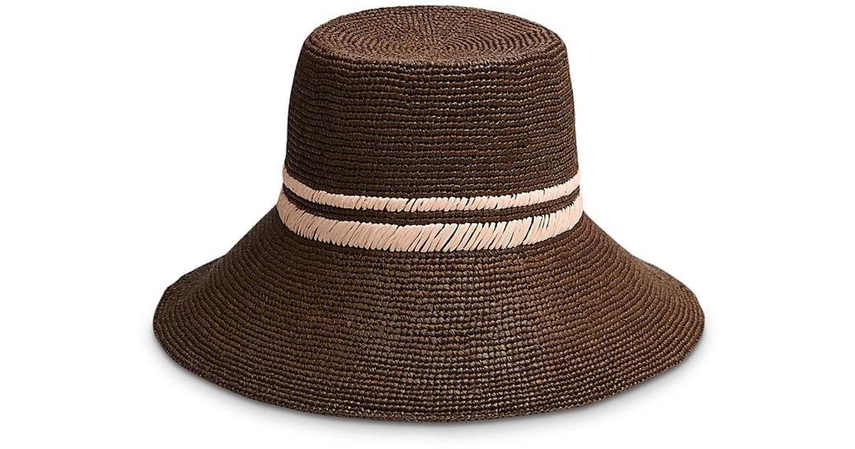 Rag & Bone Jade Rollable Raffia Bucket Hat in Brown | Lyst