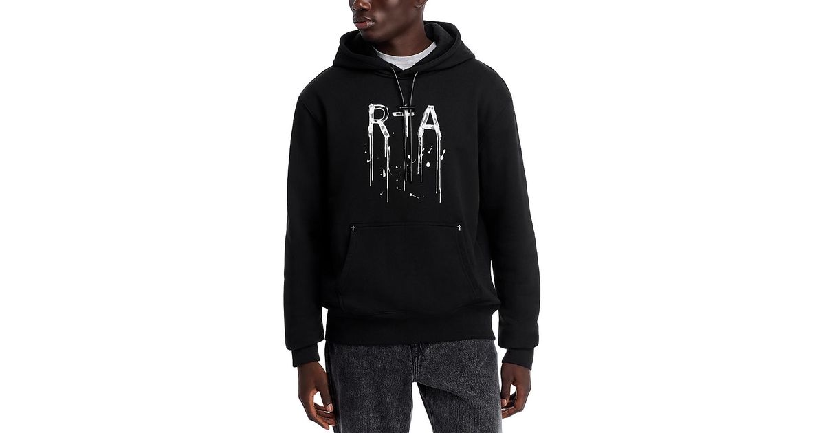 Maximo Rta Logo RTA Logo Graphic Hoodie in Black for Men | Lyst