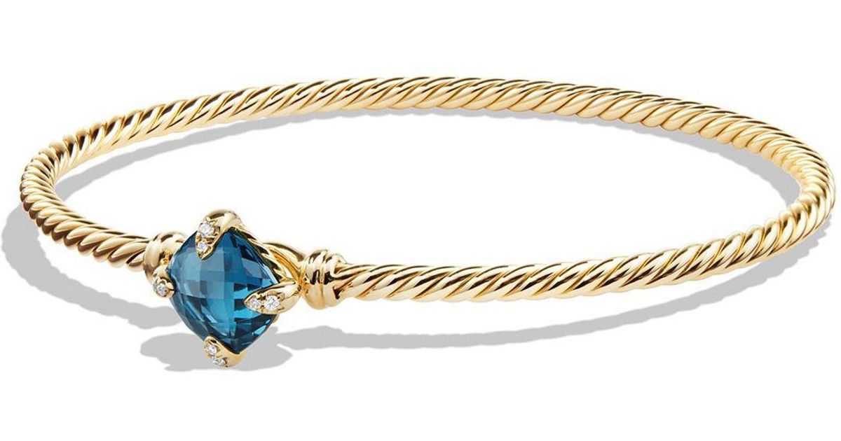David Yurman Châtelaine Bracelet With Hampton Blue Topaz And Diamonds
