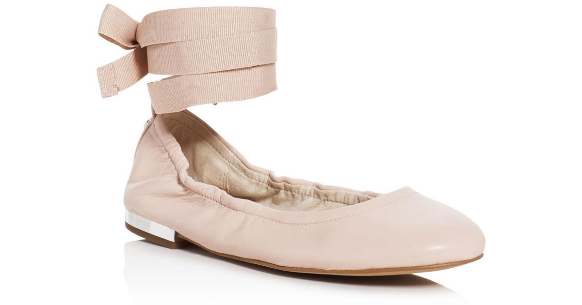 ankle tie ballet flats