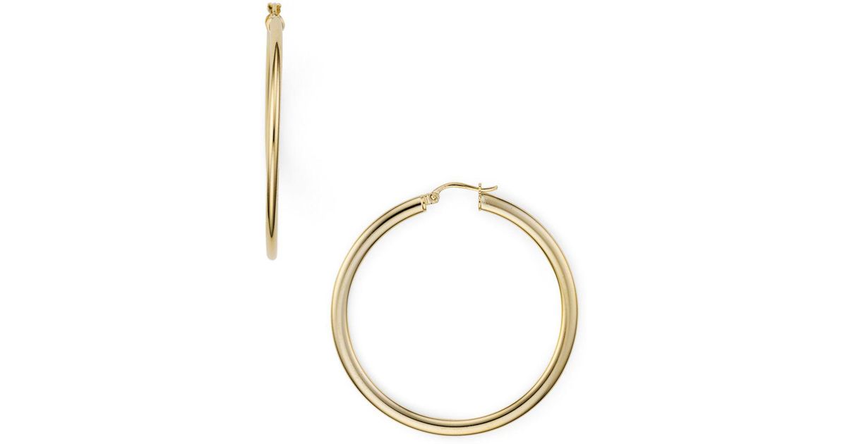 Lyst Aqua Small Thick Hoop Earrings In 18k Gold Plated Sterling Lyst Aqua Small Thick Hoop Earrings In 18k Gold Plated Sterling Silver Or Metallic