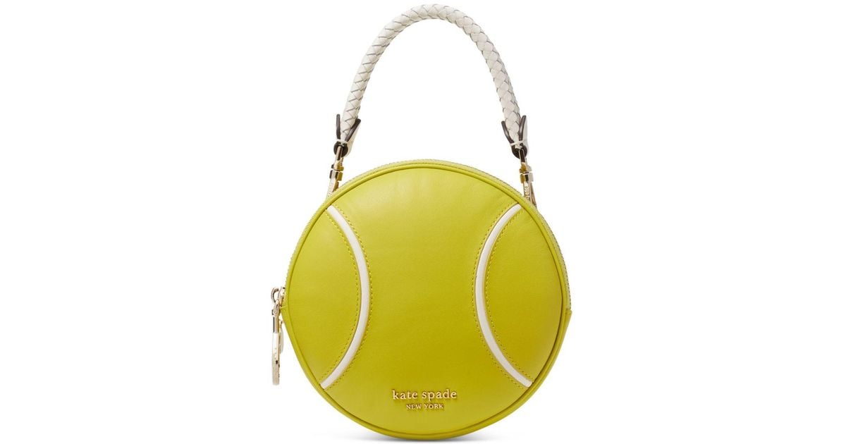 Kate Spade Double Tennis Ball Small Leather Crossbody Lyst