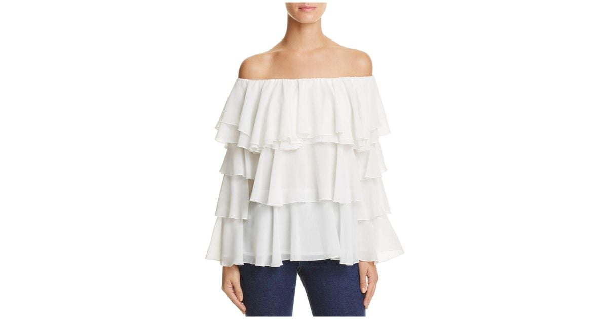 tiered ruffle top