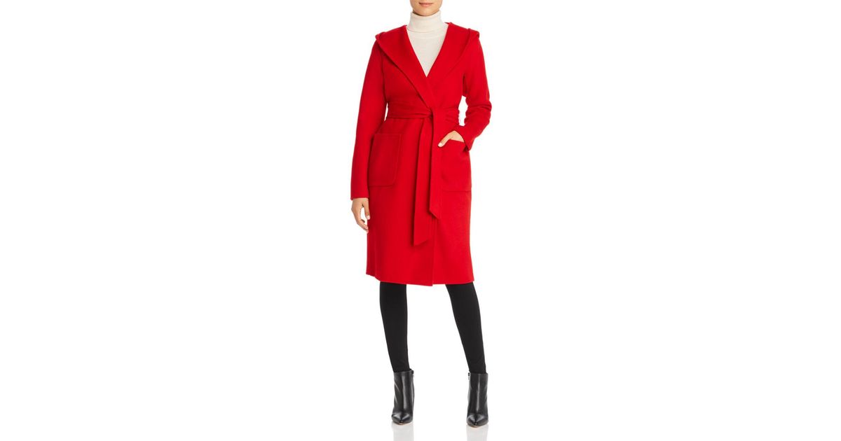 tahari red coat