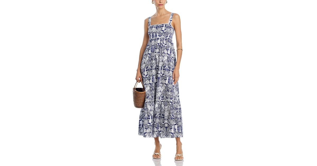 LOTUS POND PRINTED LAYERED SHIRT DRESS