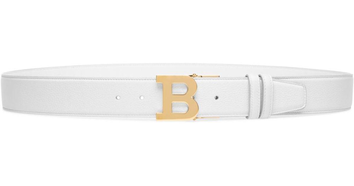 bally white belt