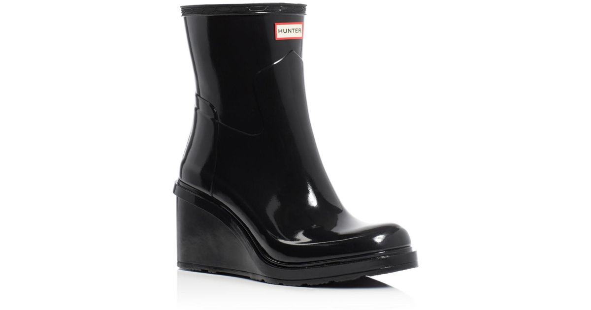 hunter wedge booties