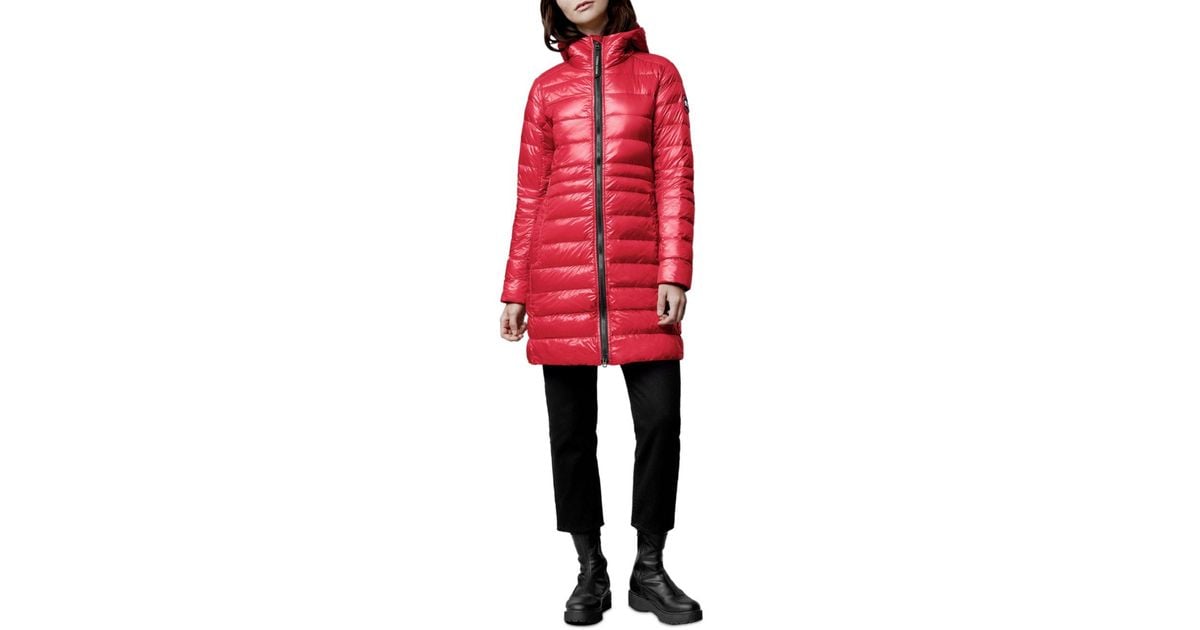 Canada Goose Cypress Packable Hooded Down Jacket in Red Lyst