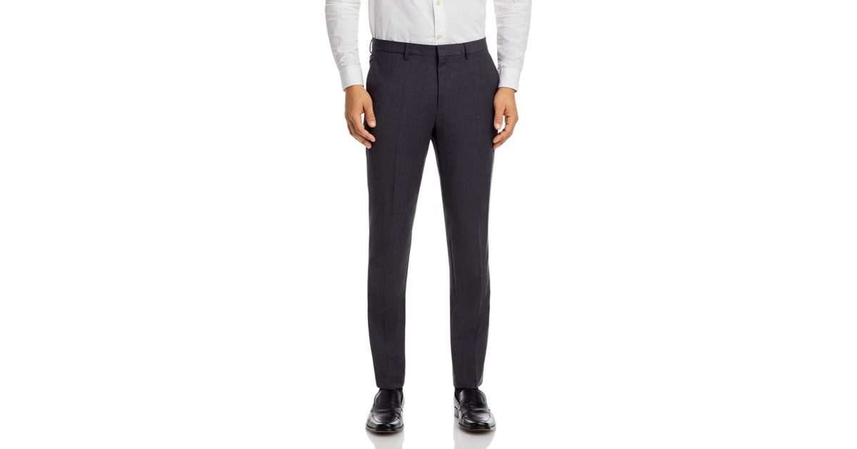 HUGO Boss Hesten Stretch Wool Extra Slim Fit Suit Pants in Charcoal ...