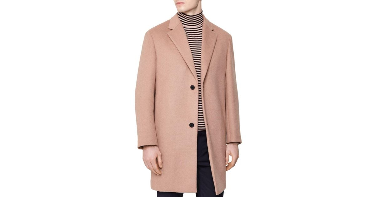 Reiss London Crombie Coat in Soft Pink (Pink) for Men - Lyst