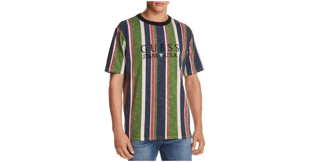 guess sayer stripe long sleeve tee