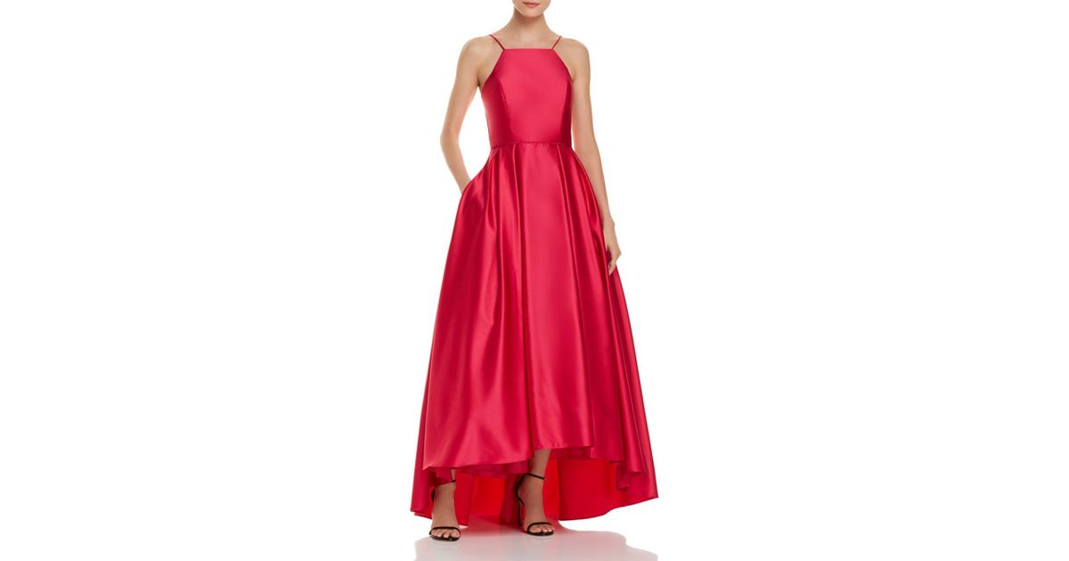 Betsy & Adam Satin Ball Gown in Cerise (Red) | Lyst Canada