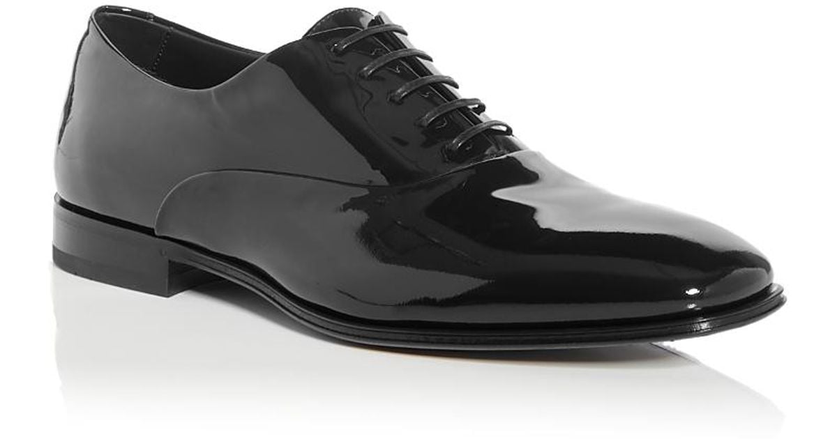 Photo inspiration: Fresh Look at Ferragamo Denzel Patent Leather Oxford Shoes In Black For Men