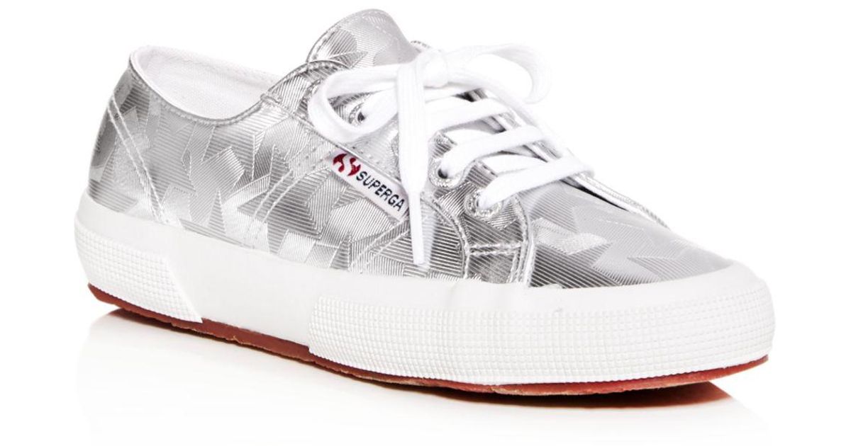 superga silver shoes