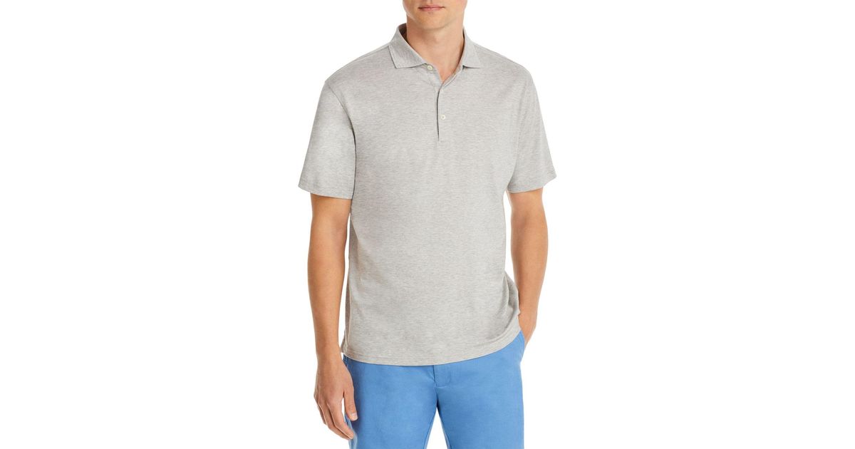 Peter Millar Excursionist Short Sleeve Polo Shirt in Gray for Men | Lyst