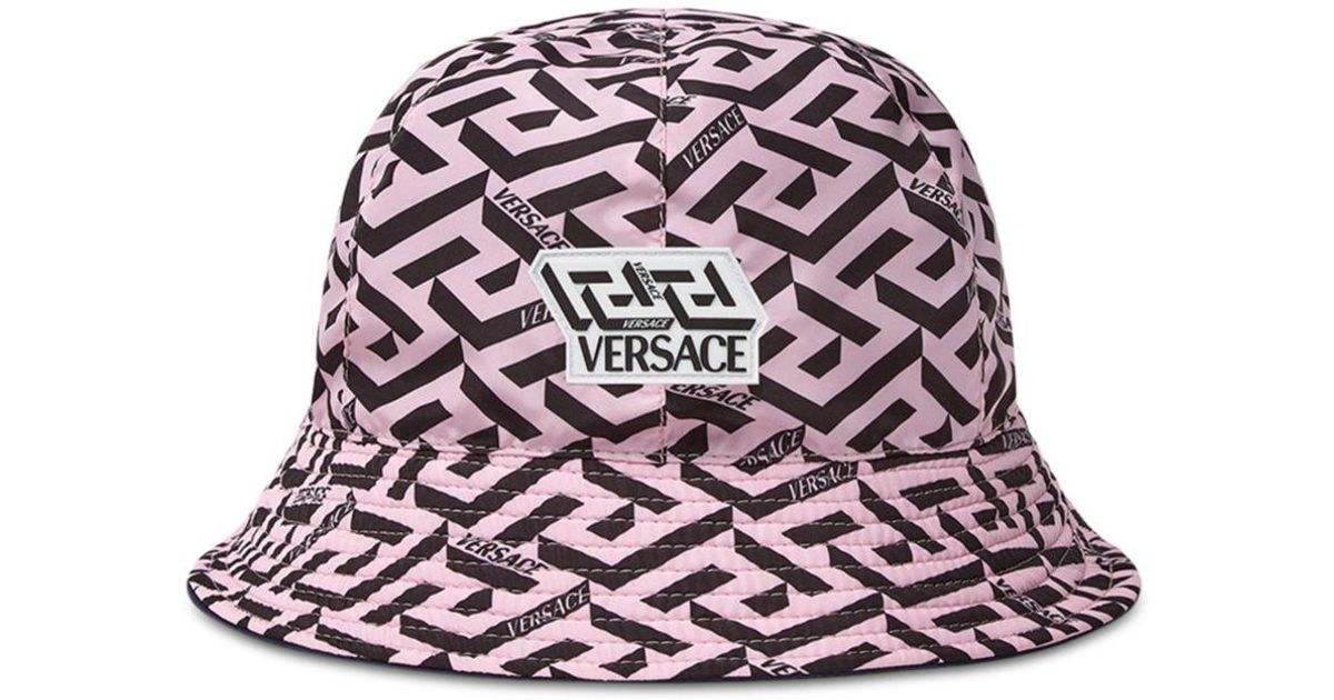 Versace Synthetic La Greca Printed Bucket Hat Lyst Canada